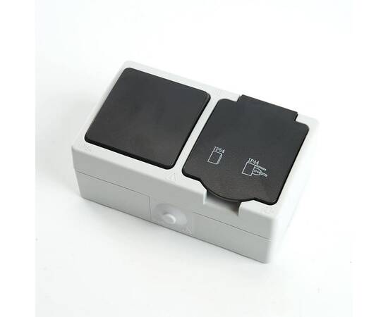 Розетка 1-местная с выключателем Stekker Велена PST16-11-54/10-111-54 32759, изображение 2