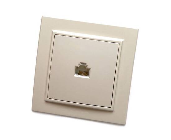 Розетка компьютерная RJ-45 Stekker Эрна слоновая кость PST00-9007-02 39233