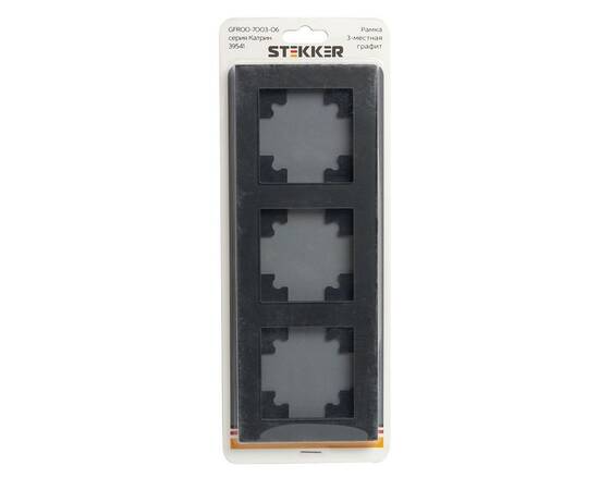 Рамка 3-постовая Stekker Катрин графит GFR00-7003-06 39541, изображение 2