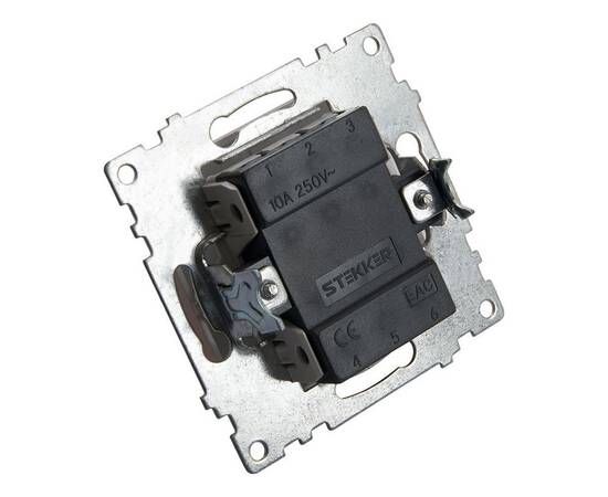 Выключатель двухклавишный Stekker Катрин шампань GLS10-7104-02 39592, изображение 4