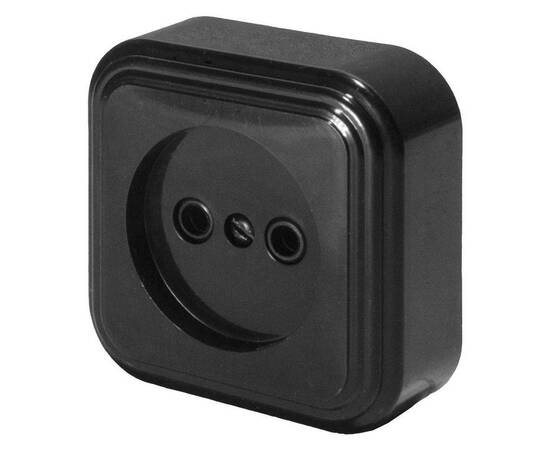 Розетка 2P Stekker Брест черный PST16-20-20 39688