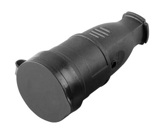 Розетка переносная 2P+PE Stekker Одри с крышкой черный RST16-21-44 32751