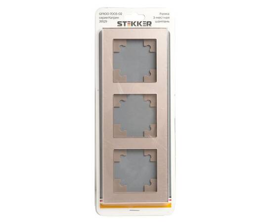 Рамка 3-постовая Stekker Катрин шампань GFR00-7003-02 39529, изображение 2