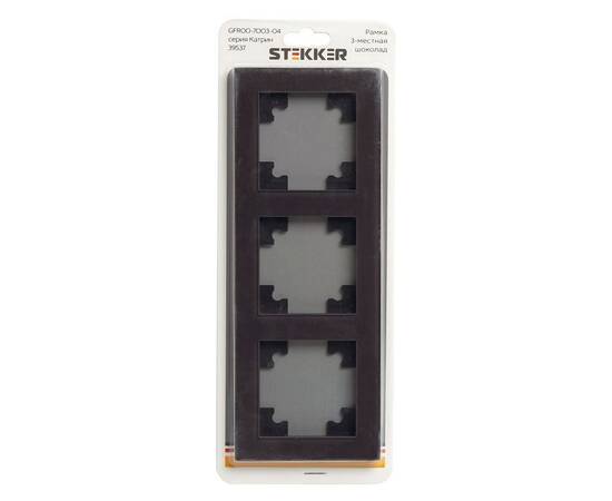 Рамка 3-постовая Stekker Катрин шоколад GFR00-7003-04 39537, изображение 4