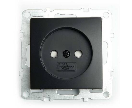 Розетка 2P Stekker Эрна черный PST10-9109-03 49153
