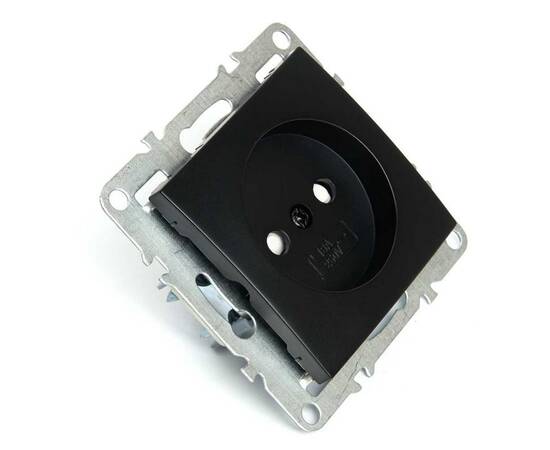 Розетка 2P Stekker Эрна черный PST10-9109-03 49153, изображение 5