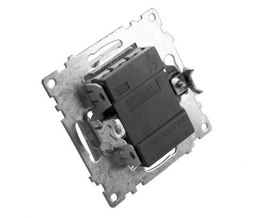 Выключатель двухклавишный Stekker Катрин серебро GLS10-7104-03 39578, изображение 3