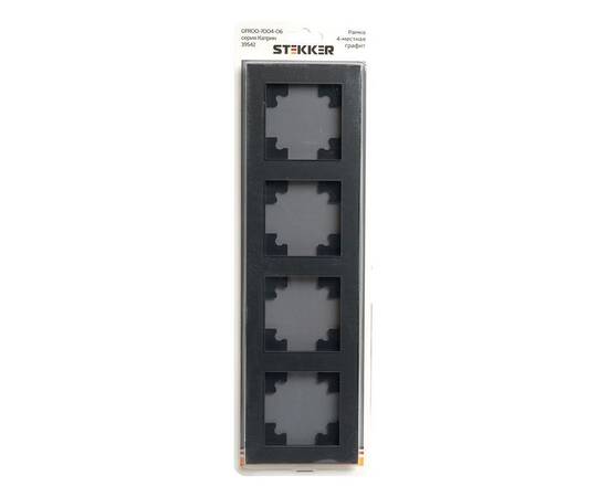 Рамка 4-постовая Stekker Катрин графит GFR00-7004-06 39542, изображение 2