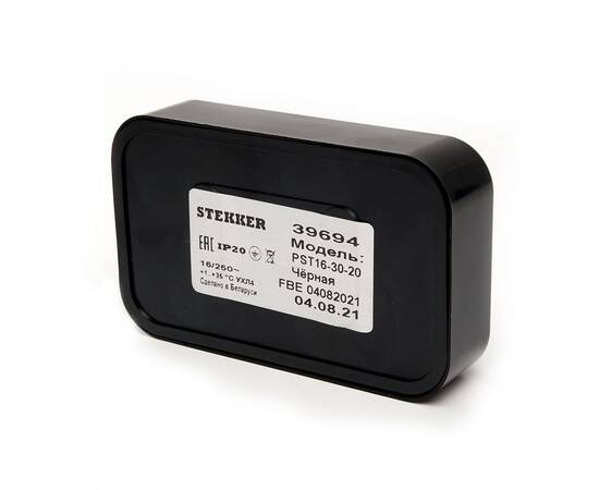 Розетка двойная 2P Stekker Брест черный PST16-30-20 39694, изображение 5