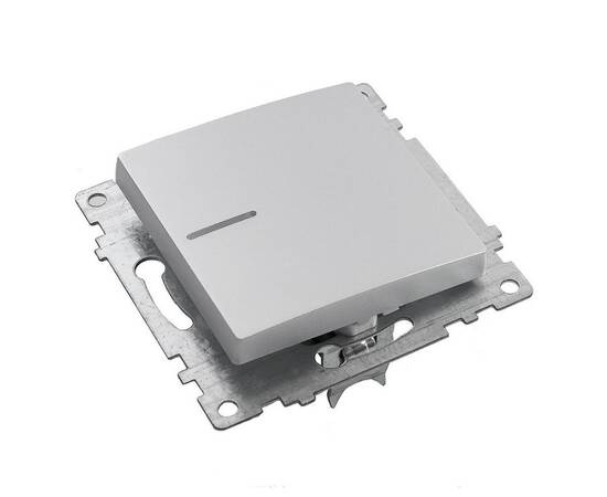Выключатель одноклавишный Stekker Катрин с подсветкой серебро GLS10-7101-03 39577, изображение 3