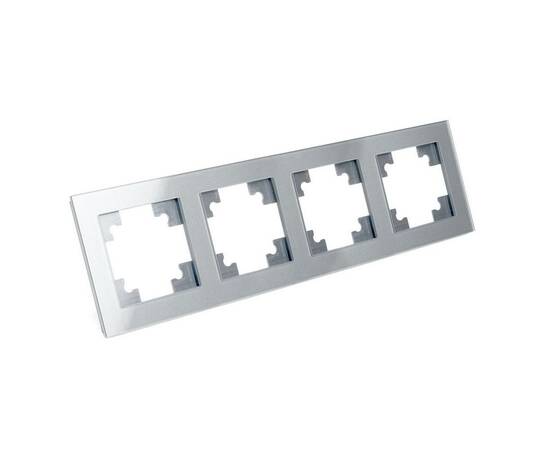 Рамка 4-постовая Stekker Катрин серебро GFR00-7004-03 39534, изображение 4