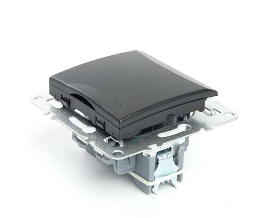 Розетка 2P+PE Stekker Эрна с крышкой черный PST16-9112-03 49156, изображение 7