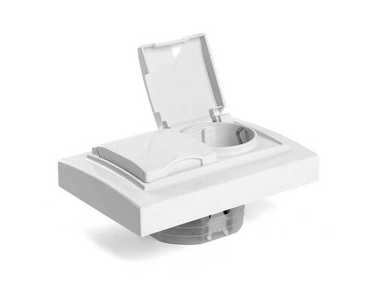 Розетка 2-местная 2P+PE Stekker Эрна с крышкой белый PST16-9015-01 49139, изображение 4