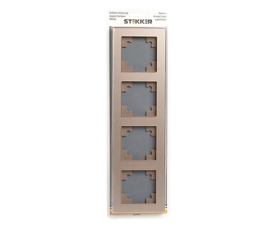 Рамка 4-постовая Stekker Катрин шампань GFR00-7004-02 39530, изображение 2