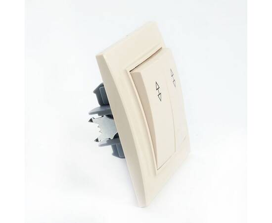 Переключатель двухклавишный Stekker Эрна слоновая кость PSW10-9008-02 39920, изображение 7