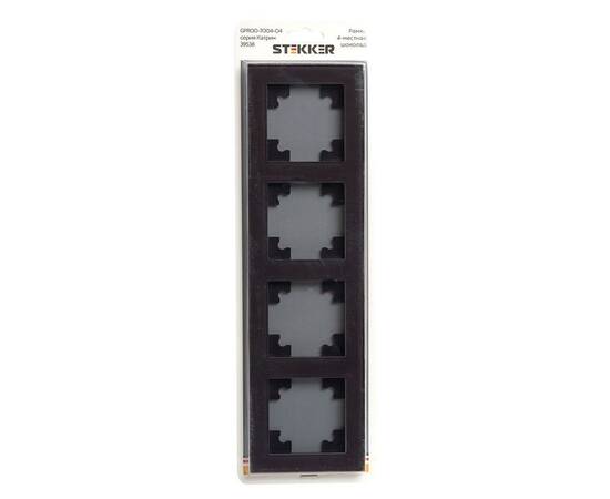 Рамка 4-постовая Stekker Катрин шоколад GFR00-7004-04 39538, изображение 2