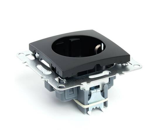 Розетка 2P+E Stekker Эрна черный PST16-9110-03 49154, изображение 5