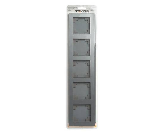 Рамка 5-постовая Stekker Катрин серебро GFR00-7005-03 39639, изображение 4