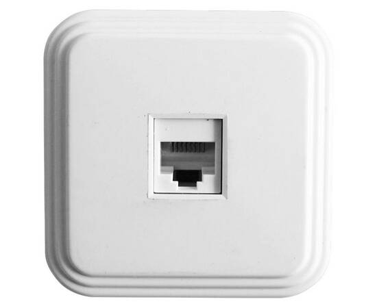 Розетка компьютерная RJ-45 Stekker Брест белый PST00-21-20 39706