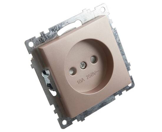 Розетка 2P Stekker Катрин со шторками шампань GLS10-7109-02 39595, изображение 4