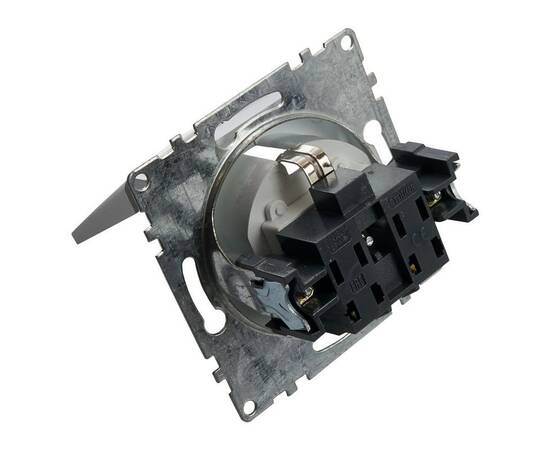 Розетка 2P+PE Stekker Катрин со шторками крышкой серебро GLS16-7112-03 39580, изображение 3