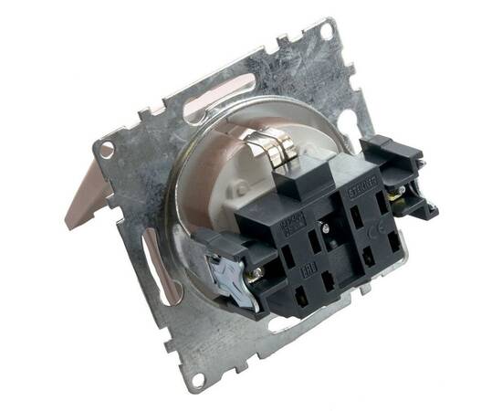 Розетка 2P+PE Stekker Катрин со шторками крышкой шампань GLS16-7112-02 39594, изображение 6