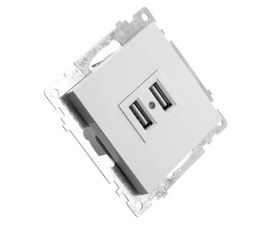 Розетка 2хUSB Stekker Катрин белый GLS10-7115-01 39686, изображение 3