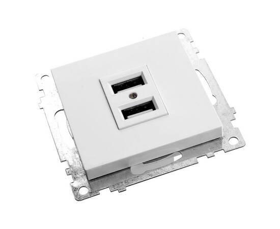 Розетка 2хUSB Stekker Катрин белый GLS10-7115-01 39686, изображение 4