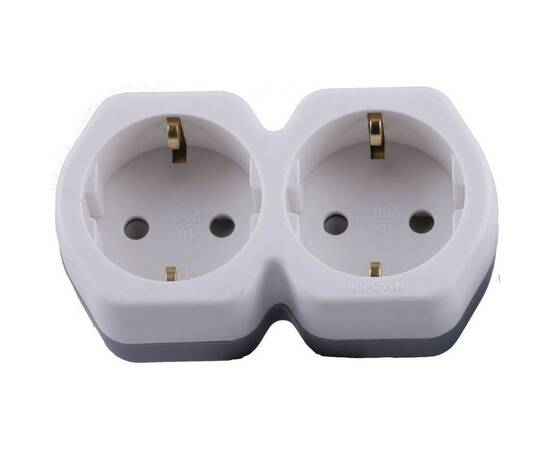 Разветвитель сетевой Stekker 2гн с/з ADP16-12-20 32870