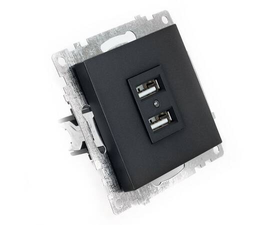 Розетка 2хUSB Stekker Катрин черный GLS10-7115-05 39616, изображение 8