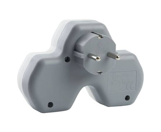 Разветвитель сетевой с 2хUSB Stekker 2гн с/з ADP16-14-20 32872, изображение 3