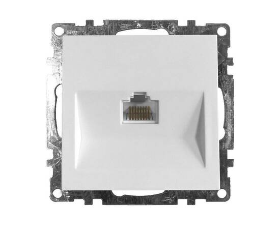 Розетка компьютерная RJ-45 Stekker Катрин белый GLS00-7107-01 39305