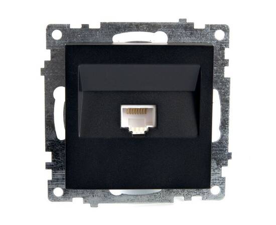 Розетка компьютерная RJ-45 Stekker Катрин черный GLS00-7107-05 39613