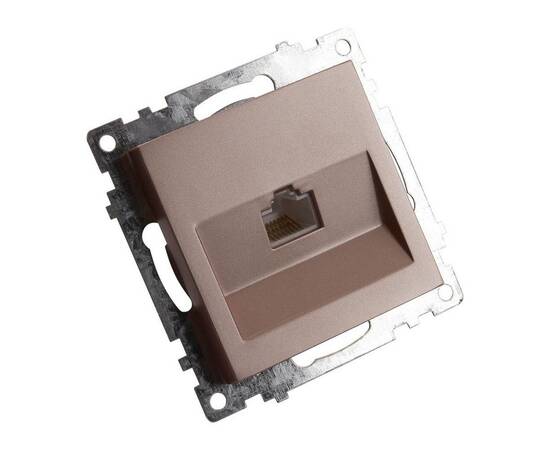 Розетка компьютерная RJ-45 Stekker Катрин шампань GLS00-7107-02 39599, изображение 5