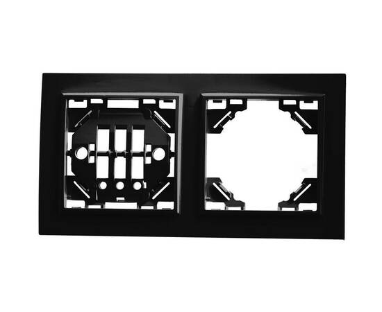 Рамка 2-постовая Stekker Эрна черный PFR00-9002-03 39483