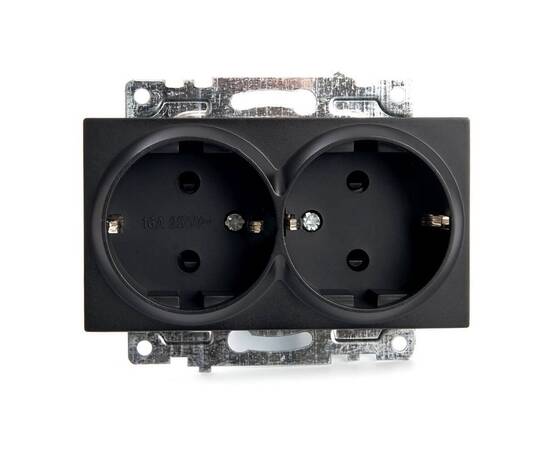 Розетка 2-местная Stekker Катрин GLS16-7114-05 черный 39612