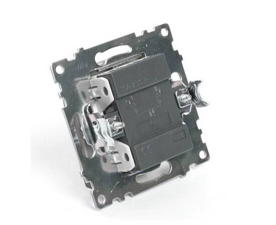 Выключатель двухклавишный Stekker Катрин с подсветкой шоколад GLS10-7102-04 49021, изображение 5