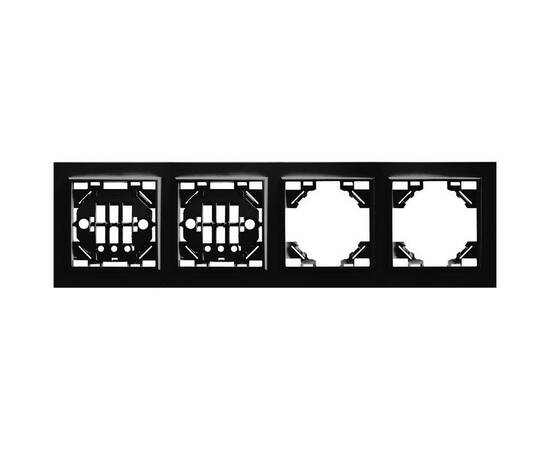 Рамка 4-постовая Stekker Эрна черный PFR00-9004-03 39485