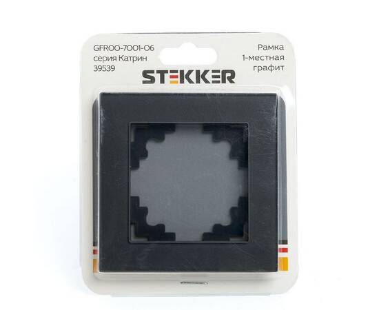 Рамка 1-постовая Stekker Катрин графит GFR00-7001-06 39539, изображение 2