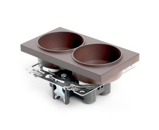 Розетка двухместная с защитной шторкой Stekker Катрин шоколад GLS10-7113-04 49026, изображение 3