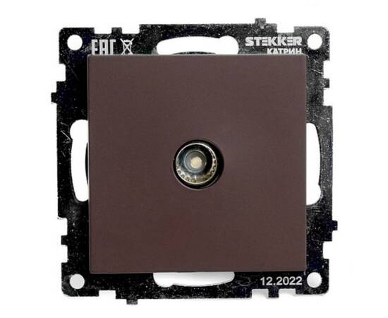 Розетка телевизионная RJ-45 Stekker Катрин шоколад GLS00-7108-04 49024