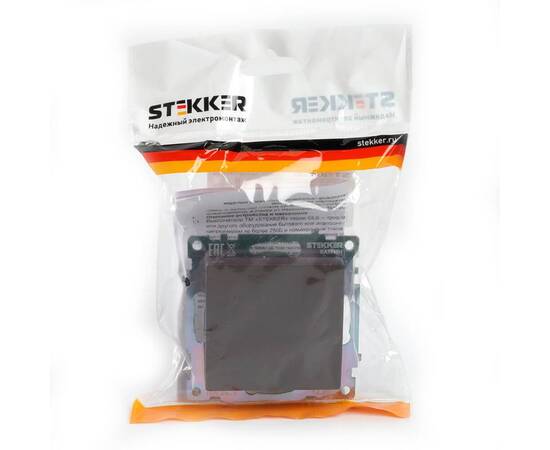 Переключатель 1-клавишный Stekker Катрин шоколад GLS10-7105-04 49018, изображение 6