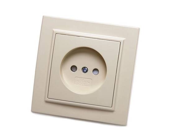 Розетка 2P Stekker Эрна со шторками слоновая кость PST10-9009-02 39235