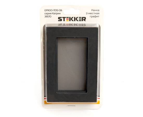 Рамка 2-модульная Stekker Катрин графит GFR00-7012-06 39570, изображение 2
