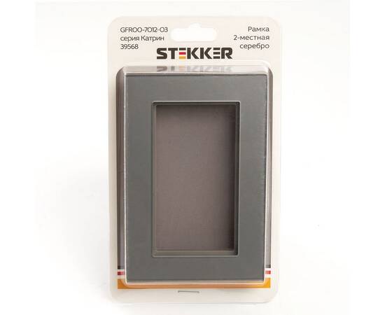 Рамка 2-модульная Stekker Катрин серебро GFR00-7012-03 39568, изображение 2
