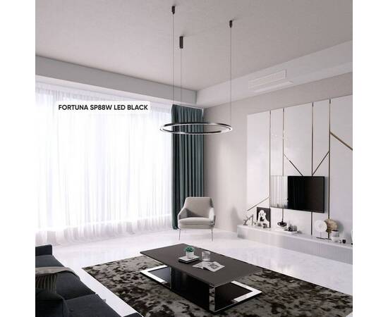 Подвесной светодиодный светильник Crystal Lux Fortuna SP88W Led Black, изображение 7