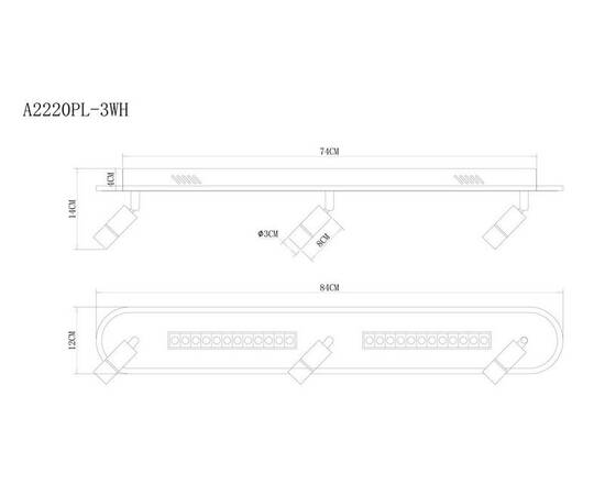 Светодиодный спот Arte Lamp Pisces A2220PL-3WH, изображение 2