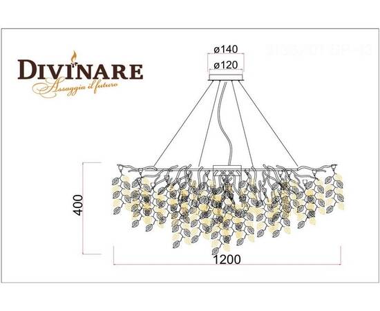 Подвесная люстра Divinare Salice 3136/01 SP-13, изображение 2