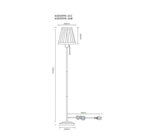 Торшер Arte Lamp Marriot A5039PN-1CC, изображение 2