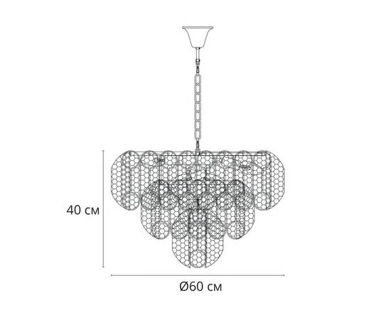 Подвесная люстра Arte Lamp Evelyn A4073LM-12PB, изображение 2